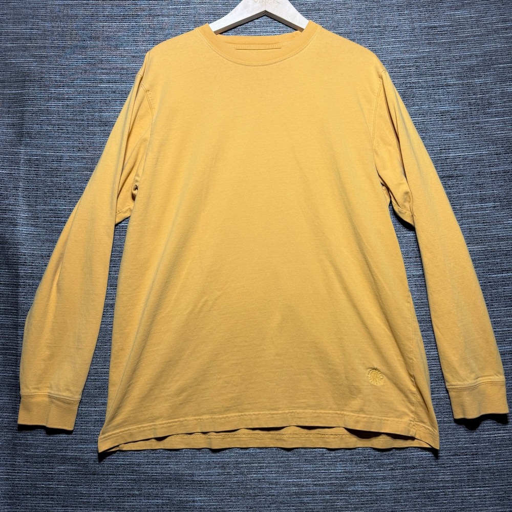 The Territory Ahead T-Shirt Men Large Yellow LS T1195 Sun Logo Cotton Tee
